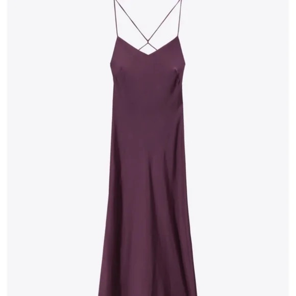 Zara Dresses & Skirts - NWT Zara purple satin maxi dress